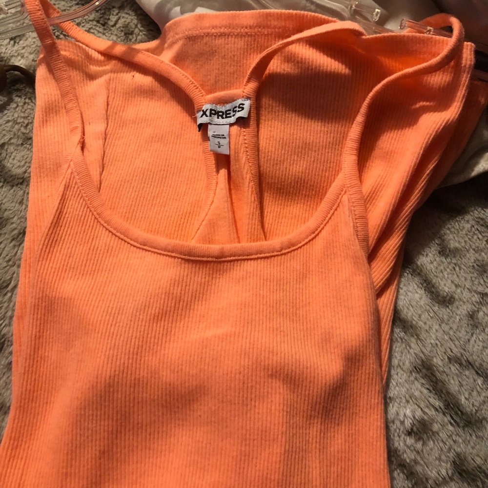 EXPRESS neon orange racer back tank top. Small. New without tags.